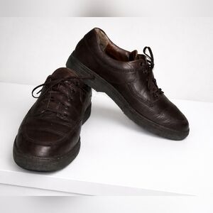 Mephisto Air Jet Men's Brown Leather Casual Walking Shoes Size 9 Lace Up Comfort